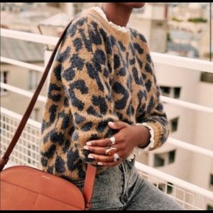 Sezane Octave Leopard Sweater S